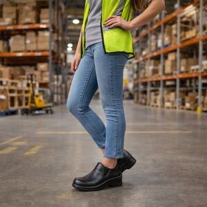 Ariat Expert SD Safety Clog Full-Grain Black Leather 8.5